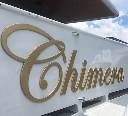 illuminated yacht sign